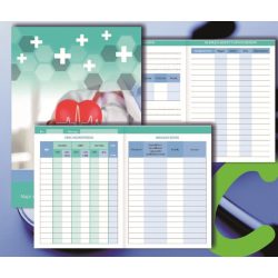   C.3337-23 Mérésnapló - vérnyomás és vércukor - 115x160mm 32oldal