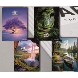   Füzet 21-80 vonalas IV. osztálytól "The Beauty of Mountain" Shkolyaryk A/5 (148x210mm) 80lap