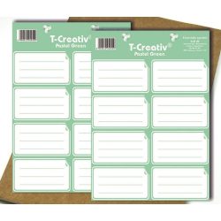 Füzetcímke pasztell zöld T-Creatív 8db (80x48mm) 2ív