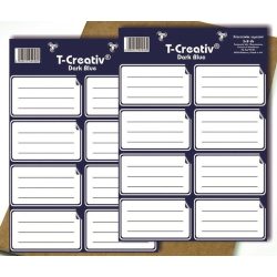 Füzetcímke sötétkék T-Creatív 8db (80x48mm) 2ív