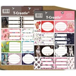 Füzetcímke Lány II. T-Creatív 8db (80x48mm) 2ív