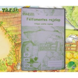 Rajzlap félfamentes SuliTREND A/4 (210x297mm) 120g 20ív