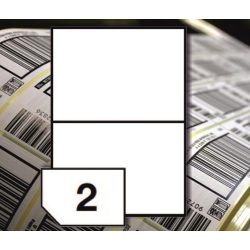   Etikett címke 210x148mm fehér matt papír A/4 (210x297mm) 2 címke