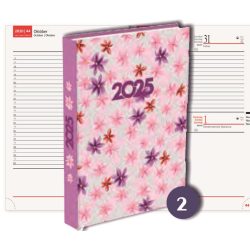   Határidőnapló napi mintás "2" T-Calendar A/5 (145x205mm) 2025