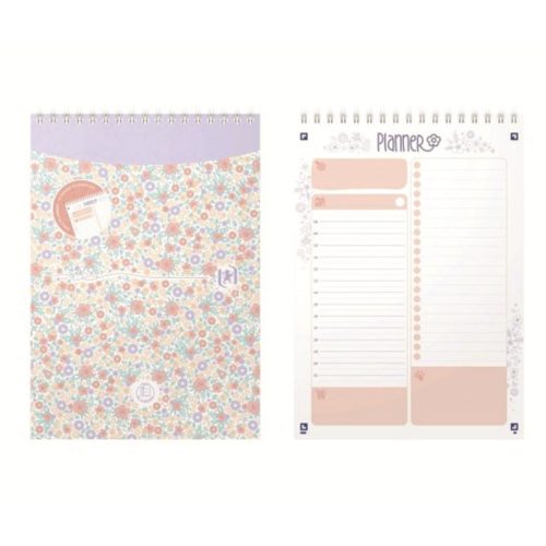 Tervező naptár napi Floral Oxford A/5 (148x210mm) 70lap - évhez nem kötött