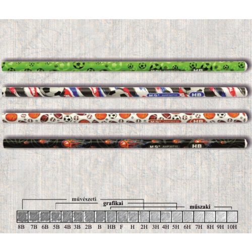 Grafitceruza HB háromszögű lakkozott Sport AWP30710 M&G
