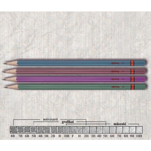 Grafitceruza HB hatszögű lakkozott Metalic Rotring
