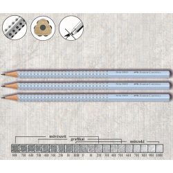   Grafitceruza B háromszögű csúszásgátló lakkozott Grip 2001 Faber-Castell - világoskék ceruzatest