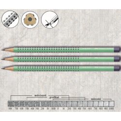   Grafitceruza B háromszögű csúszásgátló Flow Edition Grip 2001 Faber-Castell - türkiz-kék