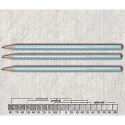   Grafitceruza B háromszögű lakkozott Sparkle Faber-Castell - türkizkék gyöngyház ceruzatest