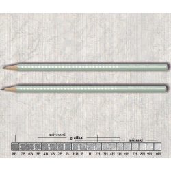   Grafitceruza B háromszögű lakkozott Sparkle Faber-Castell - mentazöld gyöngyház ceruzatest
