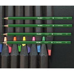 Színesceruza zöld háromszögű lakkozott 231 Milan