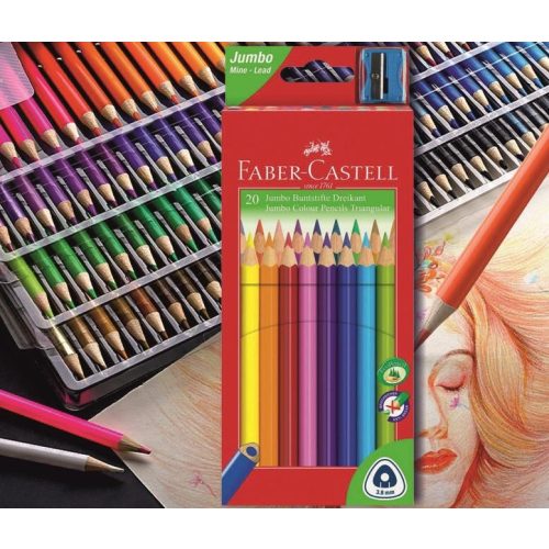 Színesceruza 20db háromszögű lakkozott Junior Faber-Castell