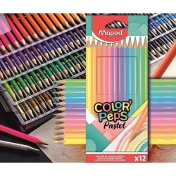   Színesceruza 12db háromszögű lakkozott Color Peps Pastel Maped