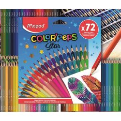   Színesceruza 72db háromszögű lakkozott Color Peps Star Maped
