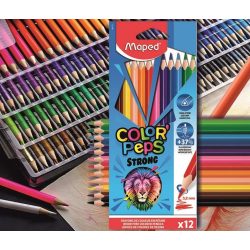   Színesceruza 12db háromszögű lakkozott Color Peps Strong Maped
