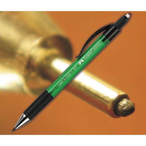 Pixirón 0,7mm Grip Matic Faber-Castell - zöld tolltest, fekete klipsz, gumírozott tollfogó