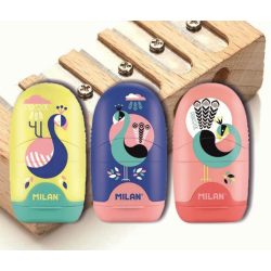 Hegyező 1 lyukú tartályos radírral Peacock Capsule Milan
