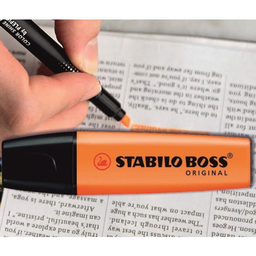 Szövegkiemelő narancssárga Boss Stabilo