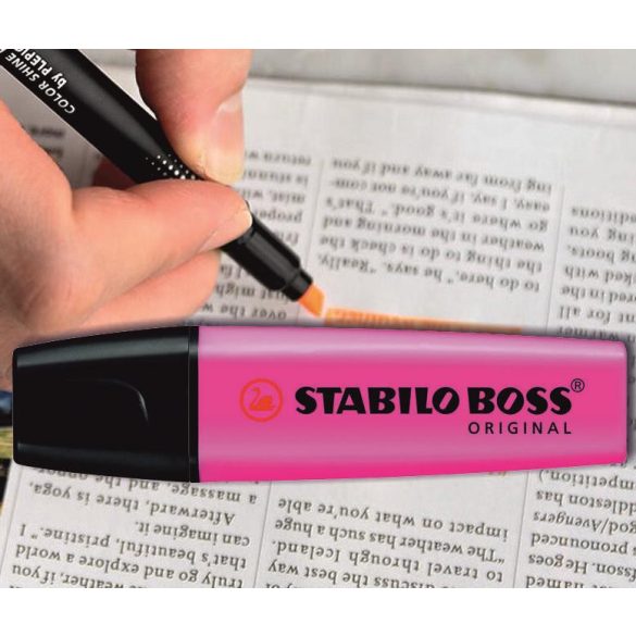 Szövegkiemelő rózsaszín Boss Stabilo