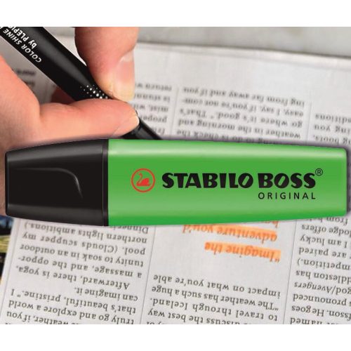 Szövegkiemelő zöld Boss Stabilo