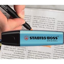 Szövegkiemelő kék Boss Stabilo