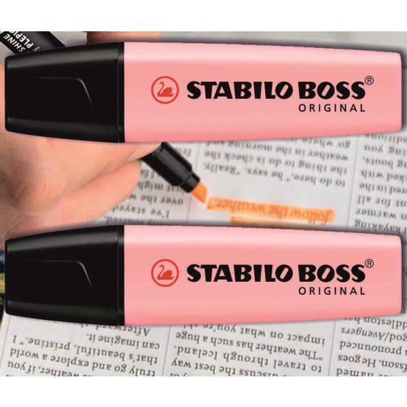 Szövegkiemelő pasztell rózsaszín Boss Stabilo