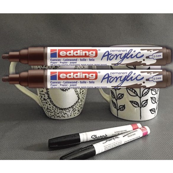 Akril filc csokoládé barna kerek 5100 Edding - 2-3mm, átlátszatlan