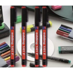 OHP filc piros kerek 141F Edding - 0,6mm, alkoholos