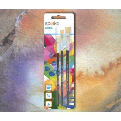 Ecset készlet 3db lapos sörte 0335 Spoko ;-) (4, 8, 12)