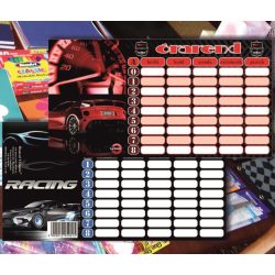 Órarend kicsi Sportautók T-Creatív 150x80mm