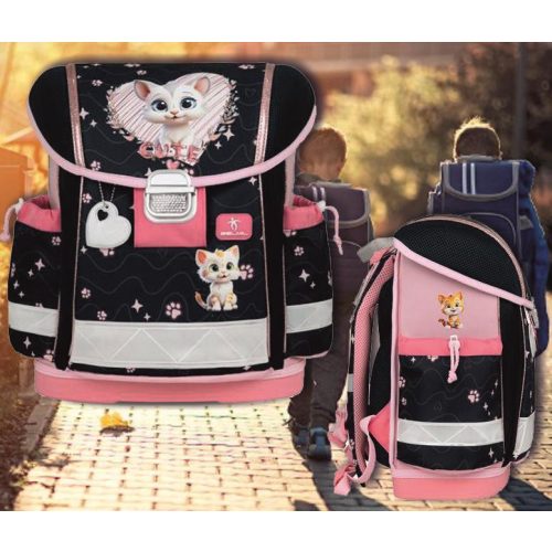 Iskolatáska ergonómikus Classy Cute Kitten Belmil 320x360x190mm 19 literes