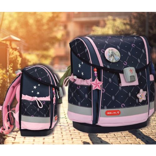 Iskolatáska ergonómikus Classy Plus Midnight Gallop Belmil 320x360x190mm 19 literes