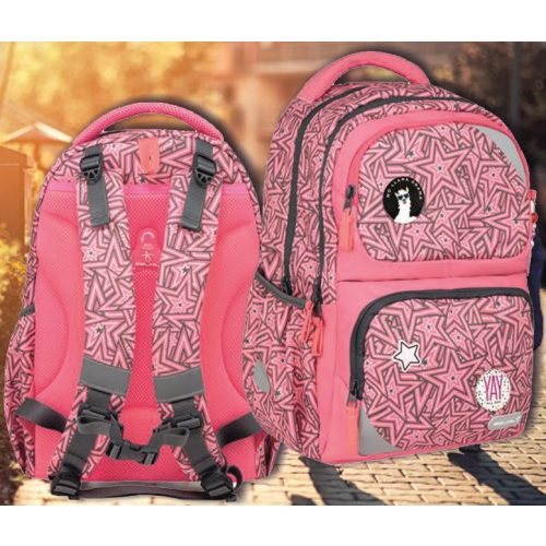 Iskolatáska hátitáska ergonómikus Maxi Pack Love Stars Belmil 300x420x170mm 22 literes