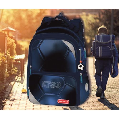 Iskolatáska hátitáska ergonómikus Maxi Packspecial T-Football Light Belmil 300x420x170mm 22 literes