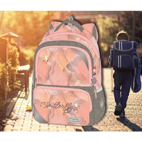 Iskolatáska hátitáska ergonómikus Maxi Packspecial T-Shinning Butterfly Belmil 300x420x170mm 22 lit.