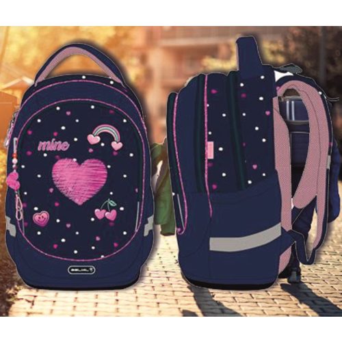Iskolatáska hátitáska ergonómikus Leisure Special T-Simple Heart Belmil 300x400x200mm 19 literes