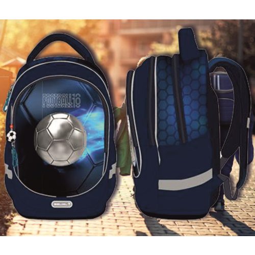 Iskolatáska hátitáska ergonómikus Leisure Special T-Football Light Belmil 300x400x200mm 19 literes