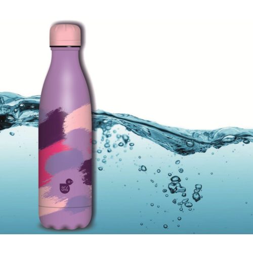 Kulacs fém duplafalú lila-foltos mintás Ars Una 500ml