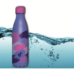 Kulacs fém duplafalú kék-foltos mintás Ars Una 500ml