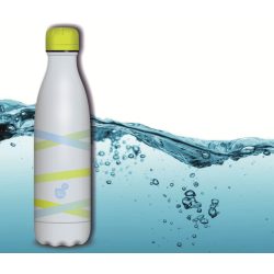 Kulacs fém duplafalú sárga-szalag mintás Ars Una 500ml