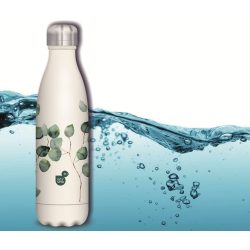 Kulacs fém duplafalú fehér-levél mintás Ars Una 500ml