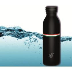 Kulacs fém duplafalú fekete-zászló mintás Ars Una 600ml