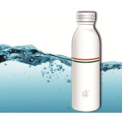 Kulacs fém duplafalú fehér-zászló mintás Ars Una 600ml