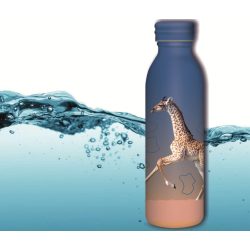   Kulacs fém duplafalú kék-zsiráf (Máté Bence) mintás Ars Una 600ml
