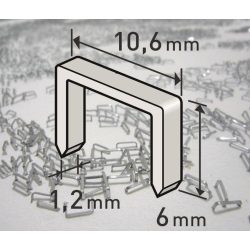 Tűzőgépkapocs ipari 10,6x6mm Premium Extol 1000db