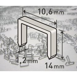 Tűzőgépkapocs ipari 10,6x14mm Premium Extol 1000db