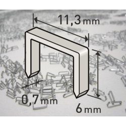 Tűzőgépkapocs ipari 11,3x6mm Premium Extol 1000db