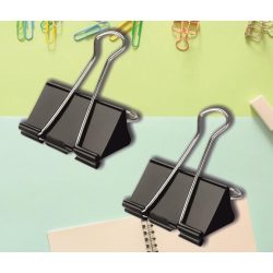 Binder csipesz 25mm fekete fém 12db