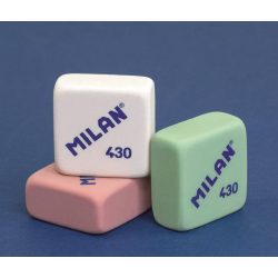   Radír szintetikus 430 Milan 28x28x13mm - fehér, rózsaszín, zöld